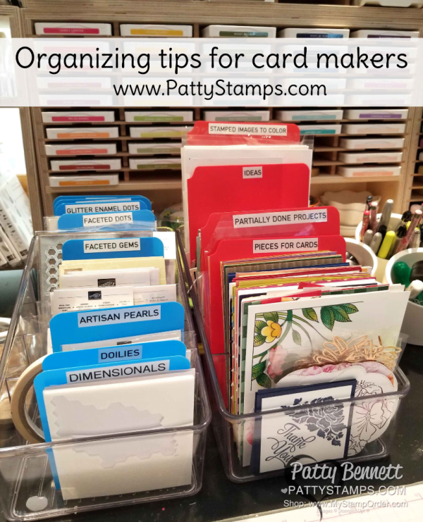 Craft Room Organizing Tip for Card Makers Patty Stamps