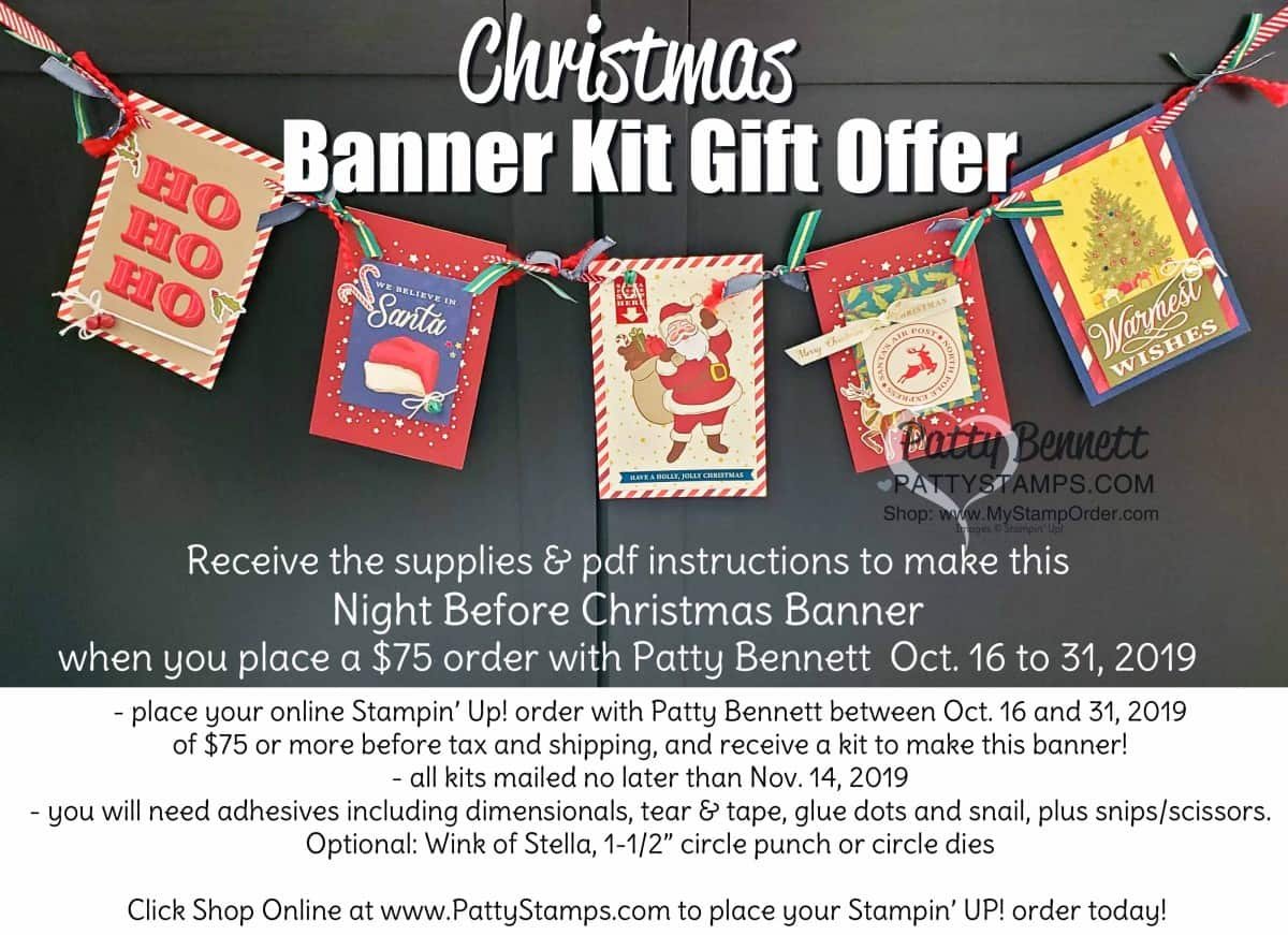 Night Before Christmas Banner Kit Offer Patty Stamps