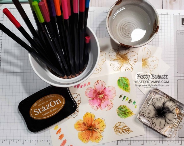 Watercolor Tips for the Hibiscus stamp